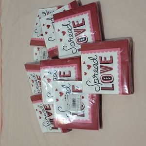 9 Sets. Valentine's Disposable Napkins.